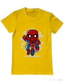 Tricou ADLER barbat Spidey Minibike Galben