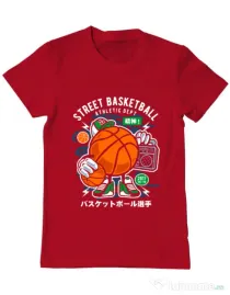 Tricou ADLER barbat Street Basketball Rosu