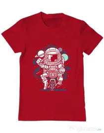 Tricou ADLER barbat Space Bike Rosu