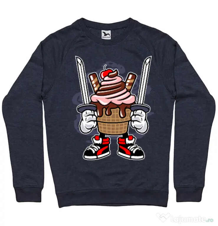 Bluza ADLER barbat Ice Cream Ninja Denim inchis