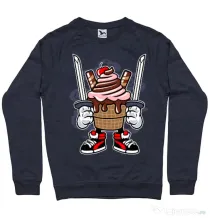 Bluza ADLER barbat Ice Cream Ninja Denim inchis