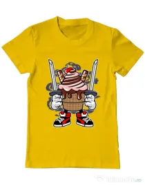 Tricou ADLER barbat Ice Cream Ninja Galben
