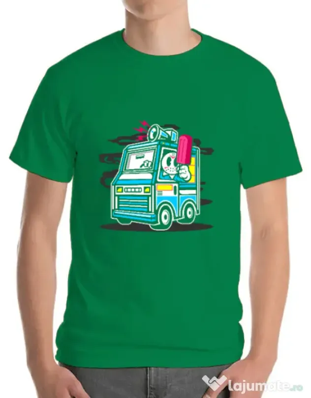 Tricou ADLER barbat Ice Cream Truck Verde mediu