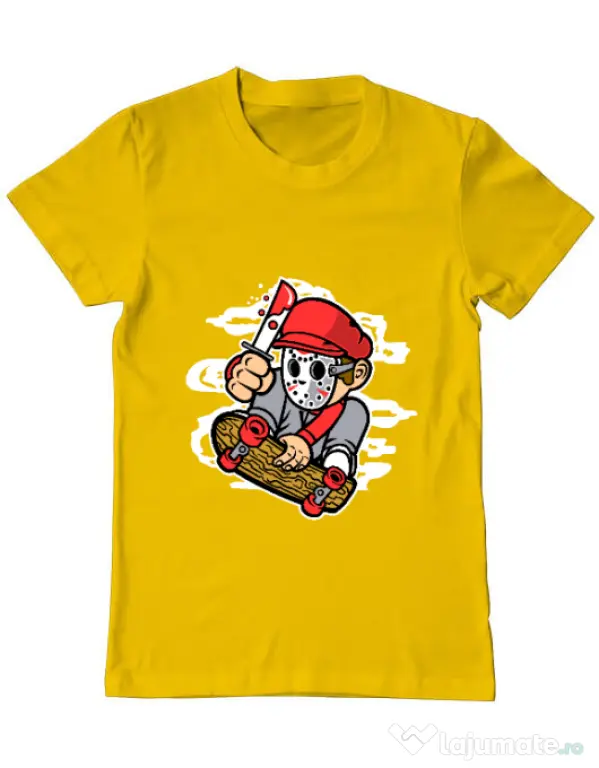 Tricou ADLER barbat Killer Skater Galben