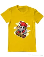 Tricou ADLER barbat Killer Skater Galben