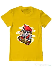 Tricou ADLER barbat Killer Skater Galben