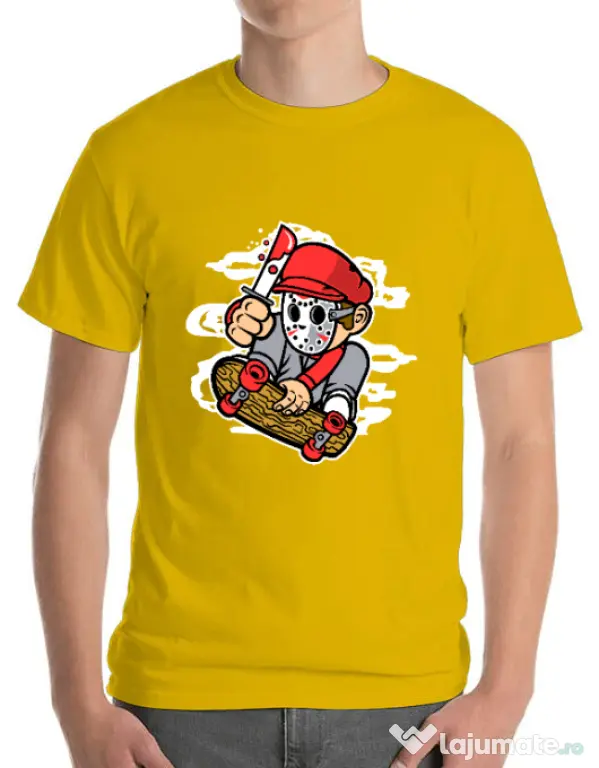 Tricou ADLER barbat Killer Skater Galben