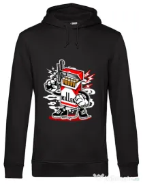 Hoodie barbat cu gluga Cigarette Killer Negru