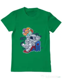 Tricou ADLER barbat Space Slider Verde mediu
