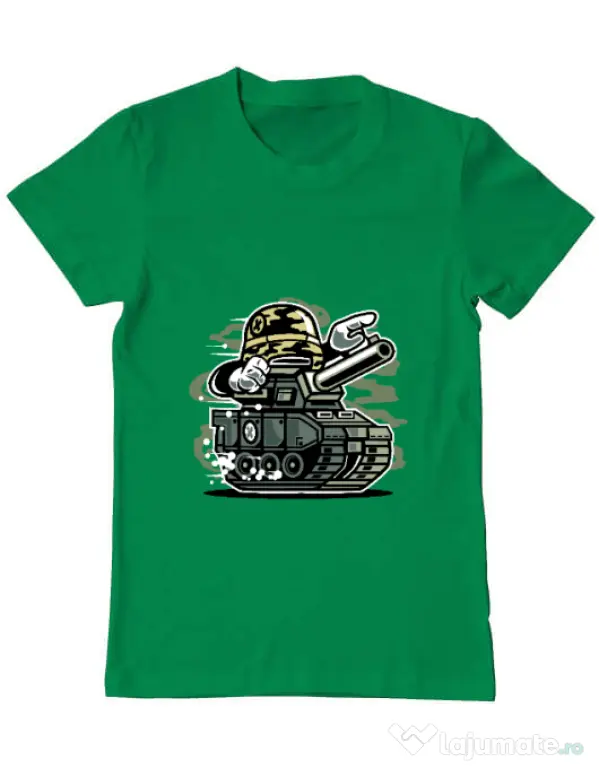 Tricou ADLER barbat War Tank Verde mediu
