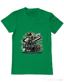 Tricou ADLER barbat War Tank Verde mediu