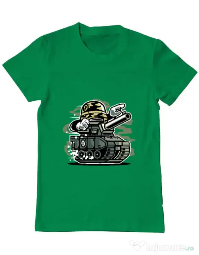 Tricou ADLER barbat War Tank Verde mediu