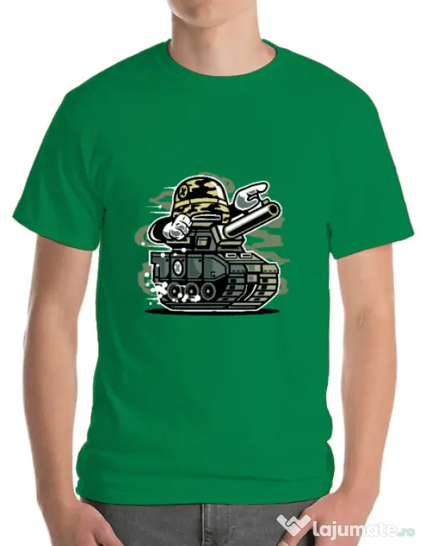 Tricou ADLER barbat War Tank Verde mediu