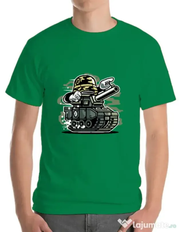 Tricou ADLER barbat War Tank Verde mediu