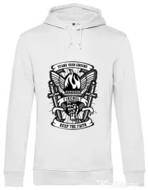 Hoodie barbat cu gluga Torch Alb