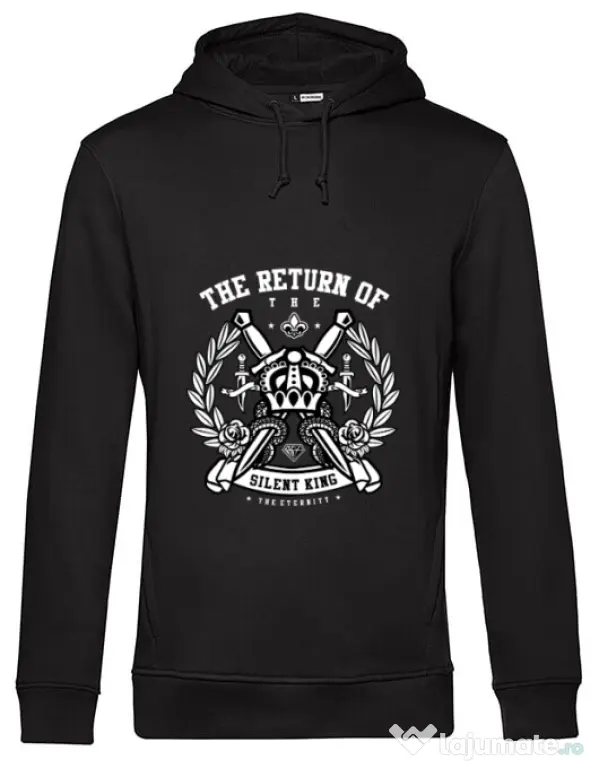 Hoodie barbat cu gluga Crown Negru