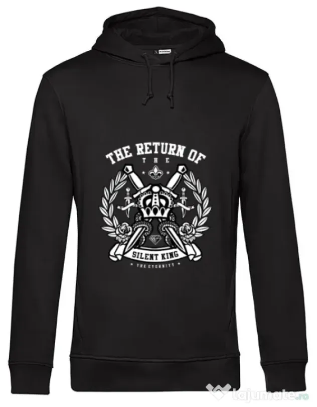 Hoodie barbat cu gluga Crown Negru