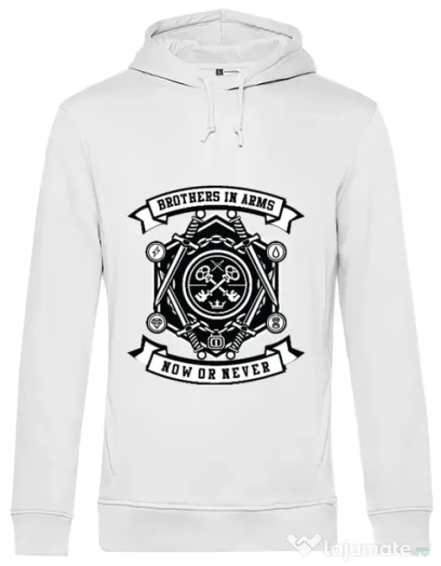 Hoodie barbat cu gluga Keys Alb