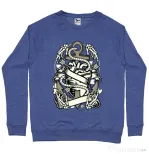 Bluza ADLER barbat Heart and Anchor Albastru melanj