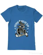 Tricou ADLER barbat Lets Ride Bike Albastru azuriu