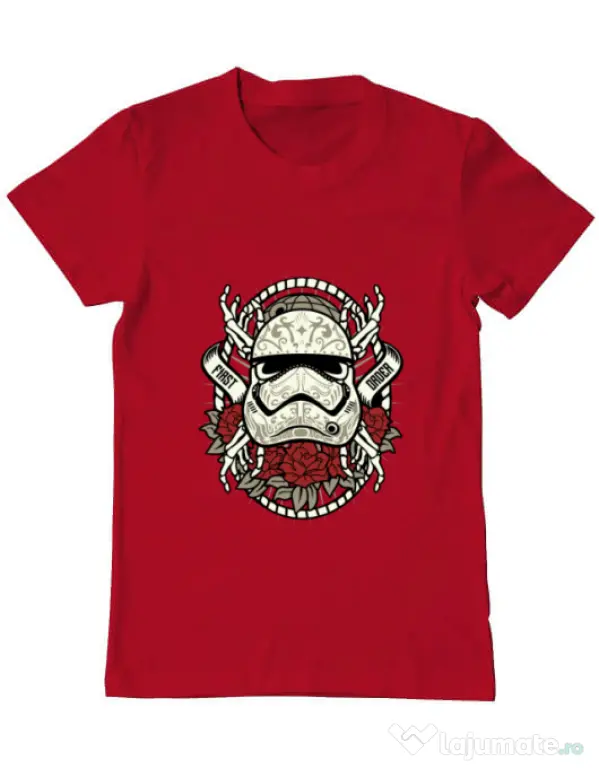 Tricou ADLER barbat Sugar Skull Trooper Rosu