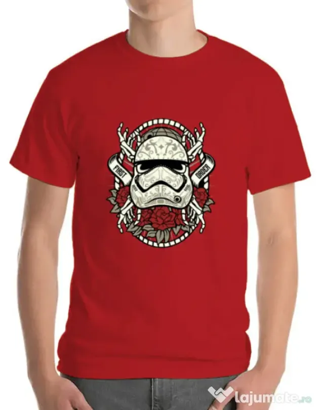 Tricou ADLER barbat Sugar Skull Trooper Rosu