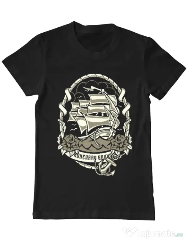 Tricou ADLER barbat Ship Negru