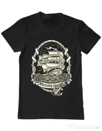Tricou ADLER barbat Ship Negru