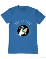 Tricou ADLER barbat Key Of Life Albastru azuriu