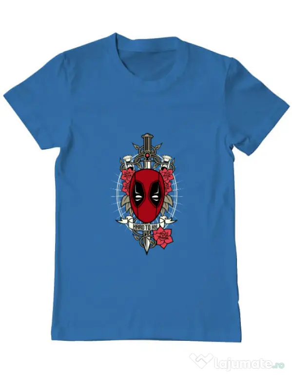 Tricou ADLER barbat Hard To Kill Albastru azuriu