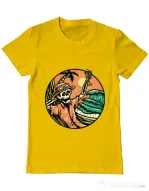 Tricou ADLER barbat Have a Nice Day Galben