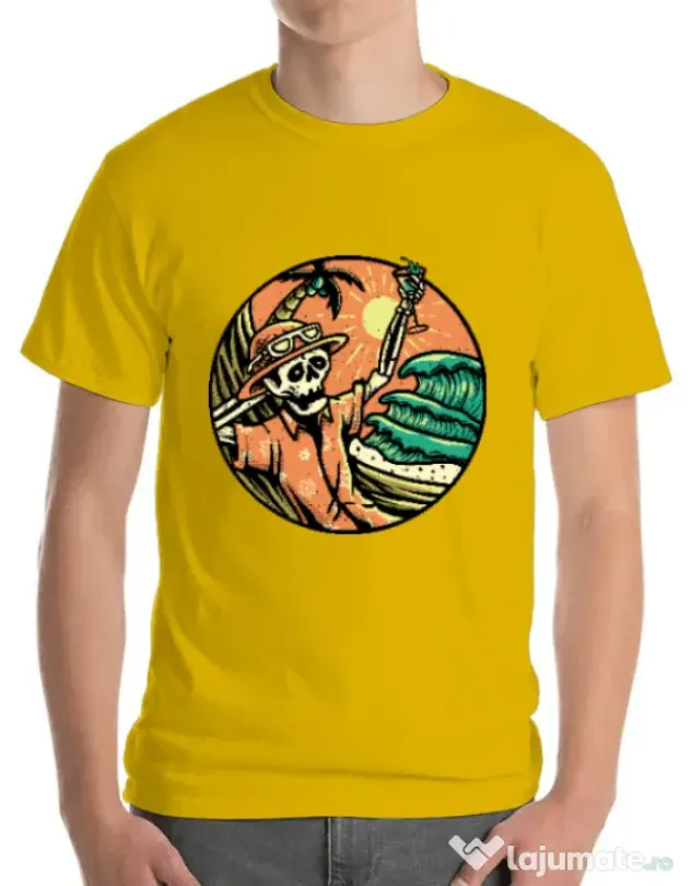 Tricou ADLER barbat Have a Nice Day Galben