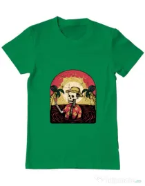 Tricou ADLER barbat Welcome to My Paradise Verde mediu