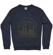 Bluza ADLER barbat Into the Mountain Denim inchis