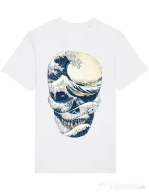 Tricou STANLEY STELLA barbat The Great Wave off Skull Alb