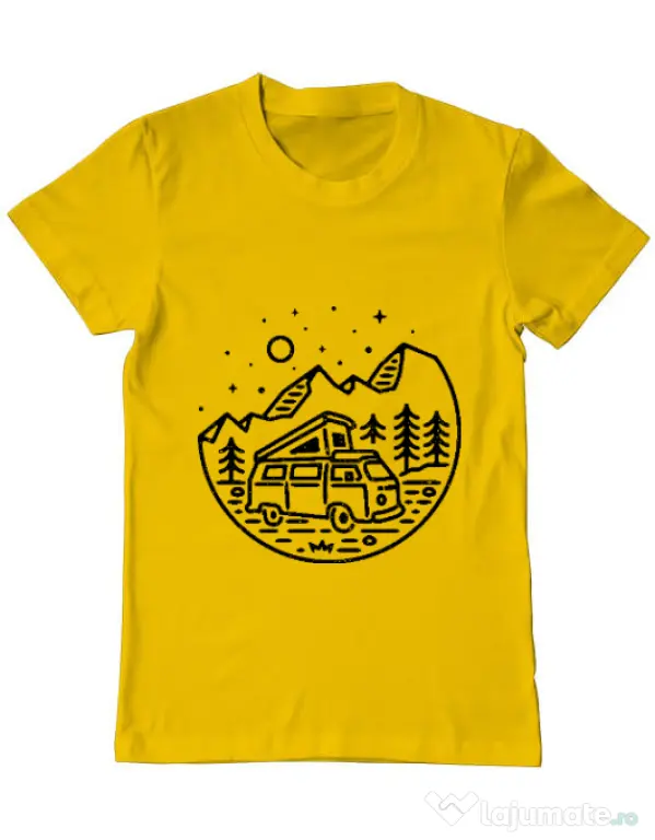 Tricou ADLER barbat Go Outdoor Galben