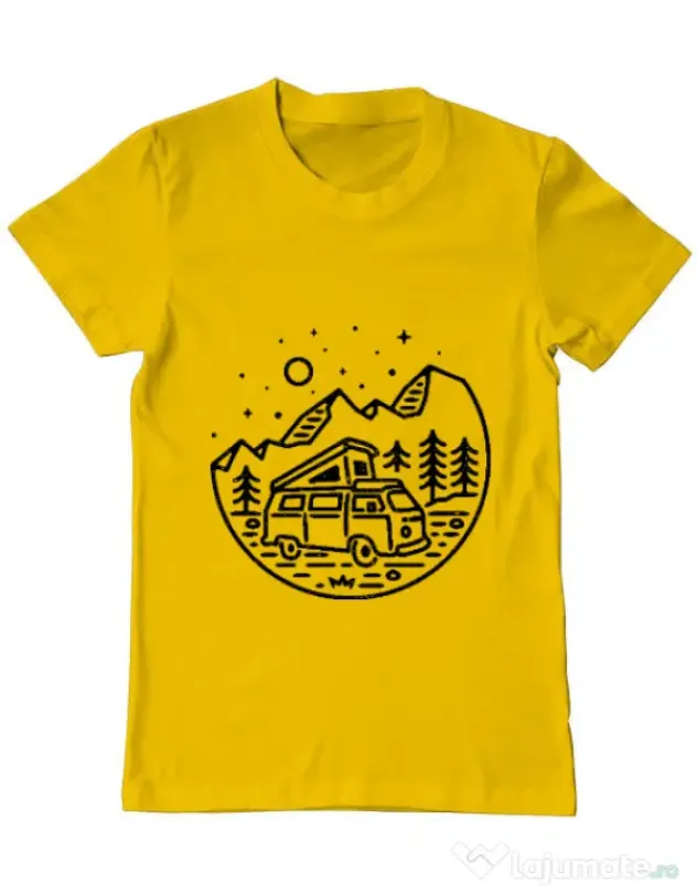 Tricou ADLER barbat Go Outdoor Galben
