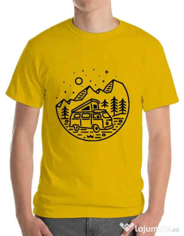 Tricou ADLER barbat Go Outdoor Galben
