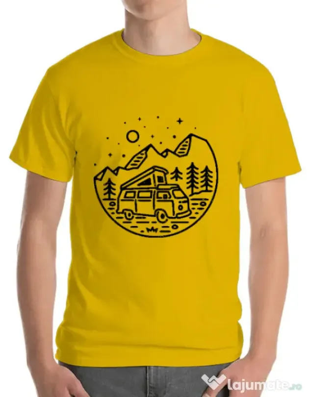 Tricou ADLER barbat Go Outdoor Galben