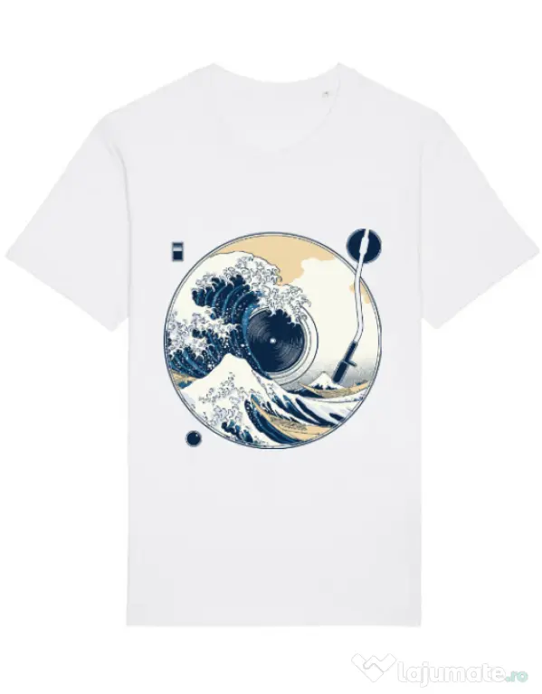 Tricou STANLEY STELLA barbat The Great Wave off Sound Alb
