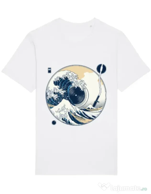Tricou STANLEY STELLA barbat The Great Wave off Sound Alb