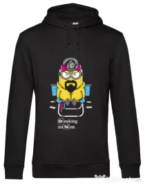 Hoodie barbat cu gluga Breaking Minion Negru