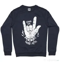 Bluza ADLER barbat Stand for heavy metal Denim inchis