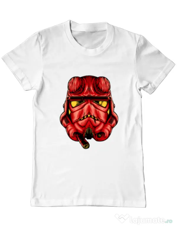 Tricou ADLER barbat Helltrooperboy Alb