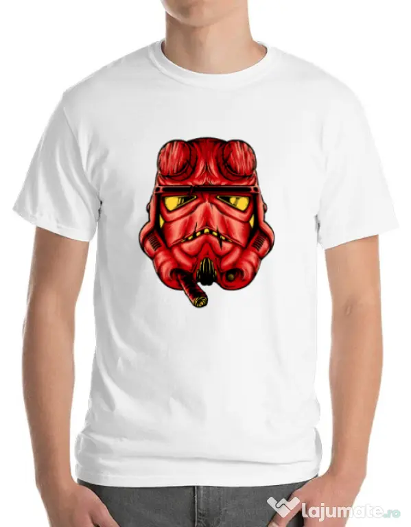 Tricou ADLER barbat Helltrooperboy Alb