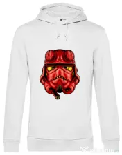 Hoodie barbat cu gluga Helltrooperboy Alb 