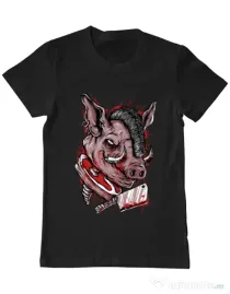 Tricou ADLER barbat Pig Saw Negru