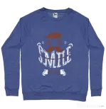 Bluza ADLER barbat Keep smile everyday Albastru melanj