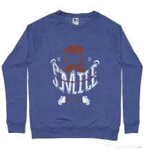 Bluza ADLER barbat Keep smile everyday Albastru melanj