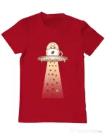 Tricou ADLER barbat Alien Coffee Invasion Rosu